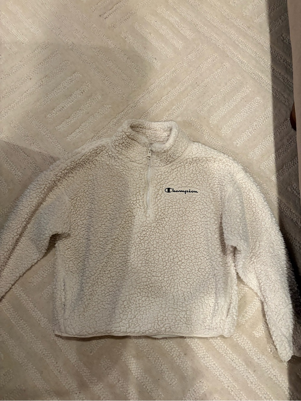 Champion Cream Sherpa Half-Zip